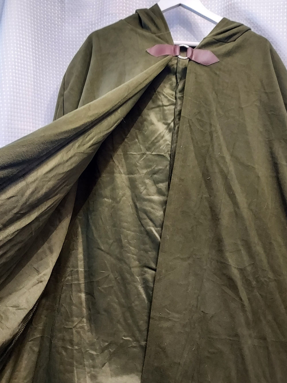 Olive Green Hooded Cape- Halloween - Picture 2 of 5